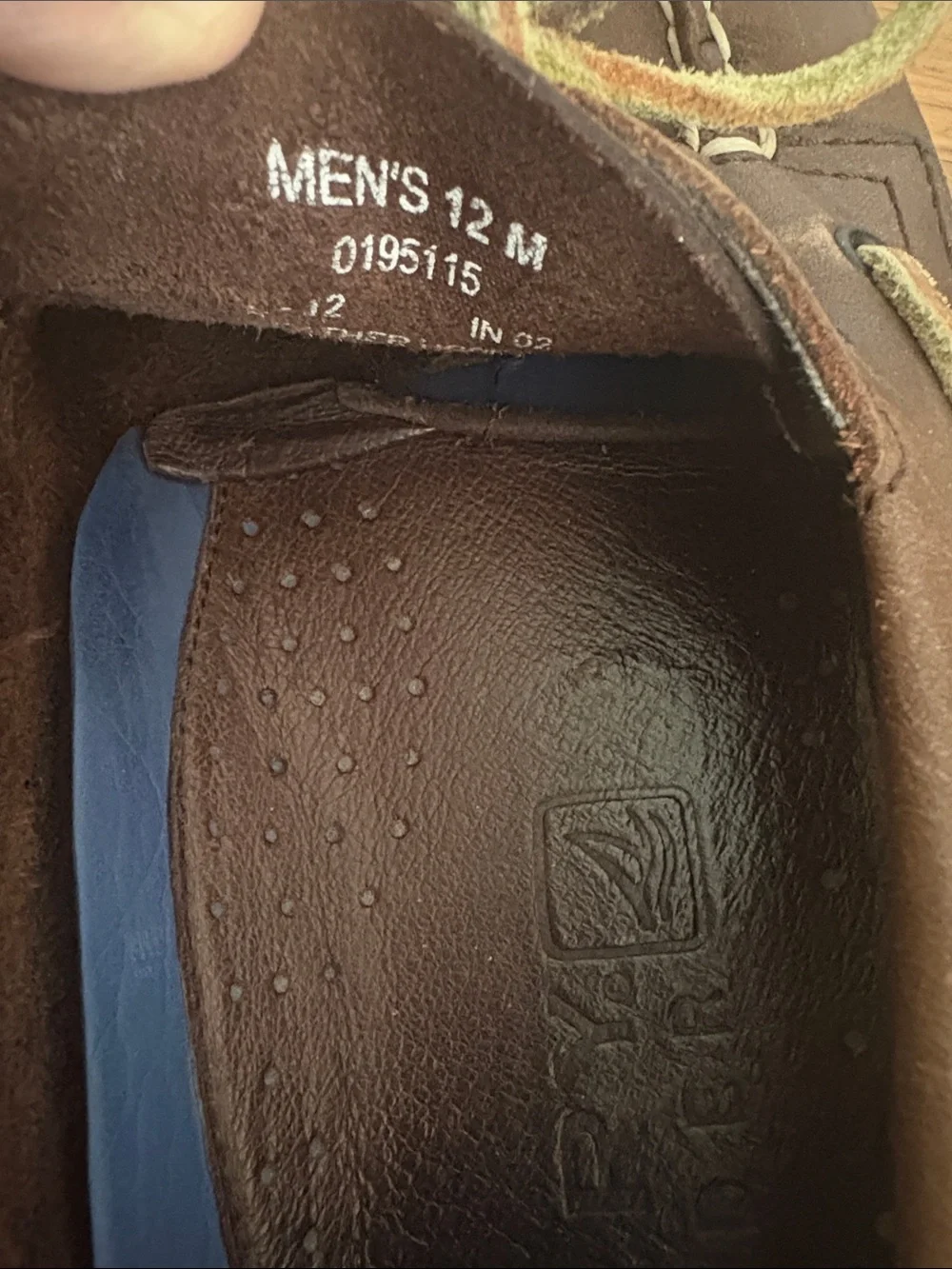 Sperry Brown Leather Moc-Toe Boat Shoes with Tan Laces